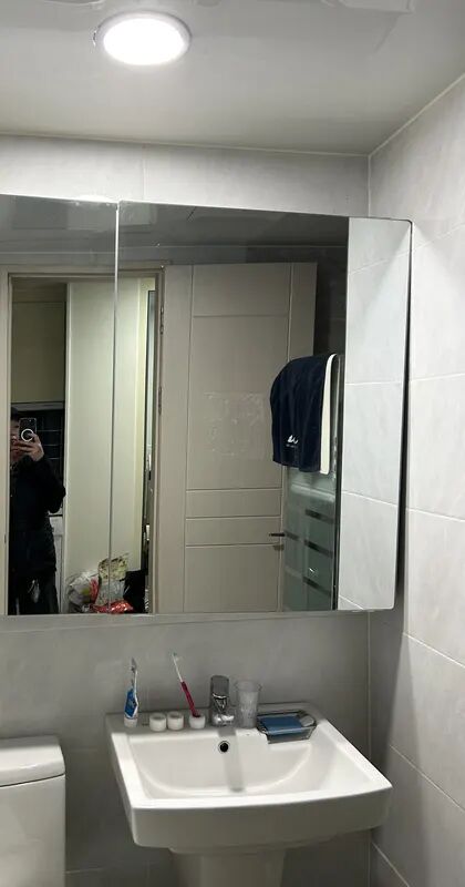 욕실장 내부 곰팡이가 발견된 사례