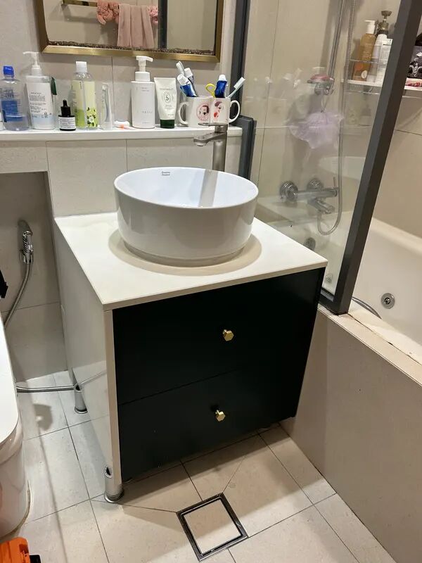 욕실장문짝부풀음 시공 사례 2 시공 후 현장